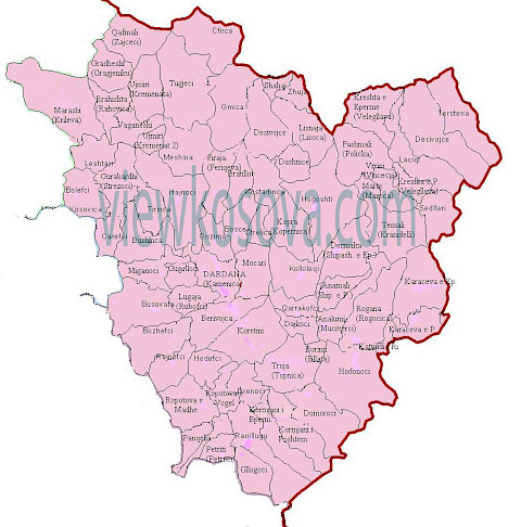 Historic locality map for Kamenica