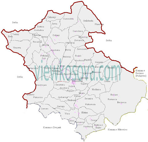 Historic locality map for Leposaviq