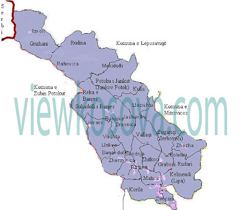 Historic locality map for Zvecan
